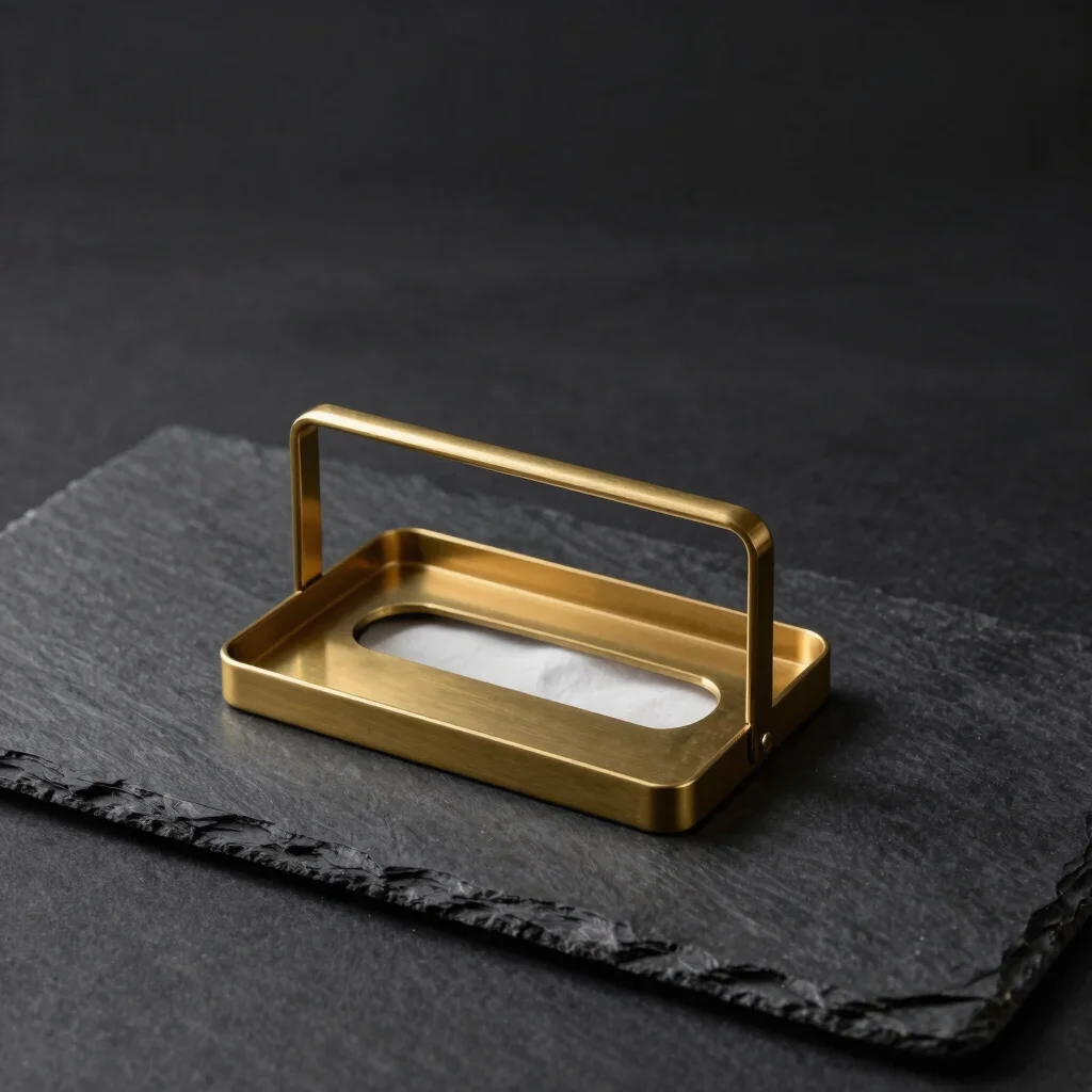 Minimalist Brass Tissue Paper Holder